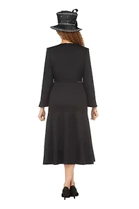 Light Scuba A-Line Dress w/ Galaxy Stone Decor