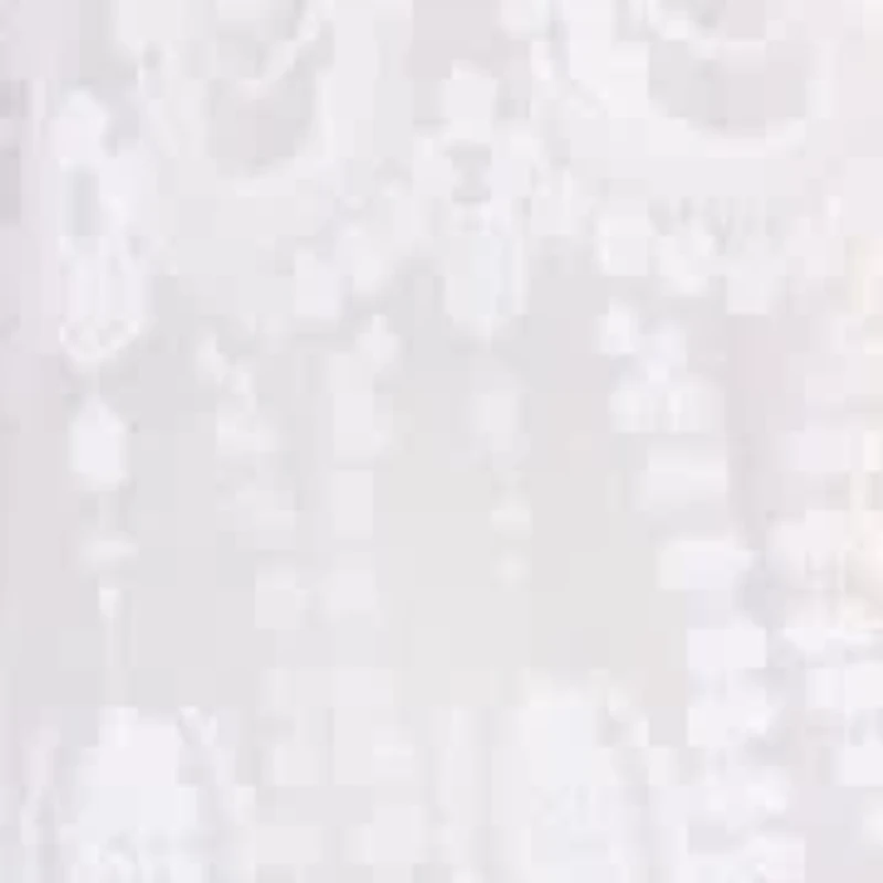 A-line Puffy Sleeve Button Down Lace Dress