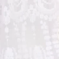 A-line Puffy Sleeve Button Down Lace Dress