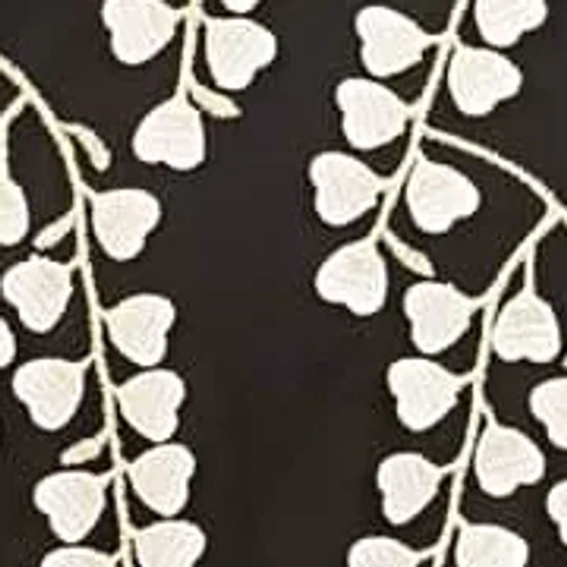 Mesh Short Slv Drs w/ Lace Leaf Pattern