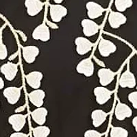 Mesh Short Slv Drs w/ Lace Leaf Pattern