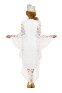 Lace Hi-Lo 2pc Jkt Dress w/ Flounce Sleeves-Plus