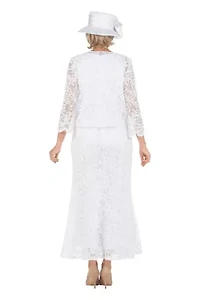 2pc Lux Lace Bolero Jkt Dress