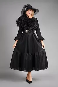 Honeycomb Mesh LS A-line Drs w/ Ovsz Org Flwr-Plus