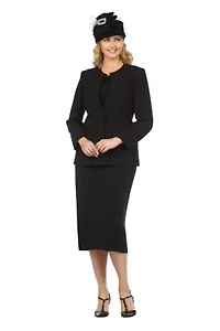 3pc Collarless 1-button Basic Suit - Plus