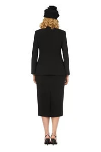 3pc Collarless 1-button Basic Suit - Plus