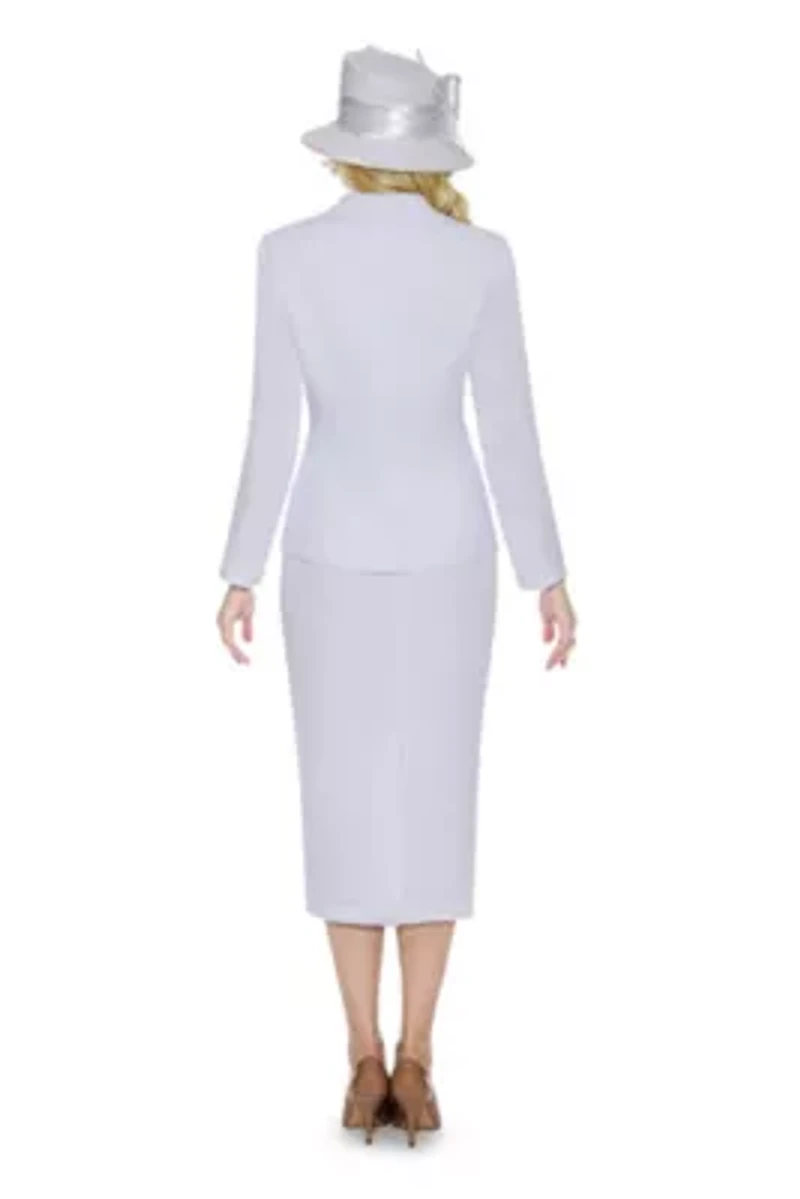 3pc Basic Notch Collar 1-button Skirt Suit-Plus