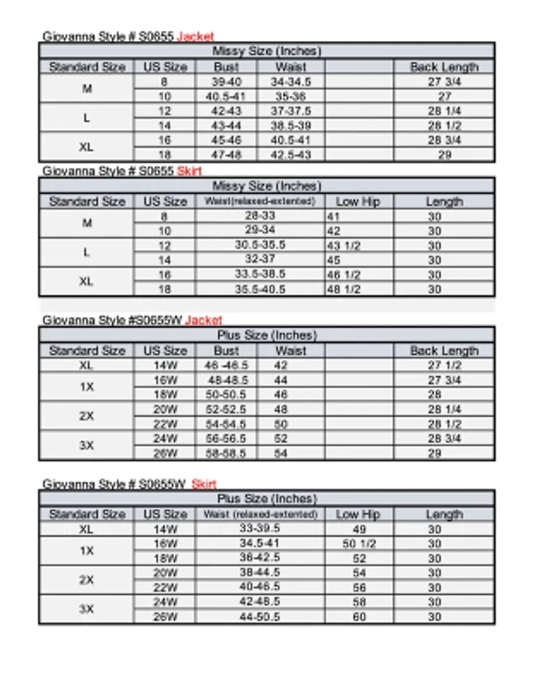 2pc Notch Collar 3-button Skirt Suit - Plus