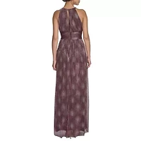 Shirred Halter Gown