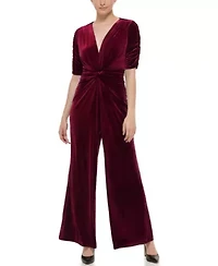 VELVET TWIST FRONT JUMPSUIT