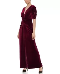 VELVET TWIST FRONT JUMPSUIT