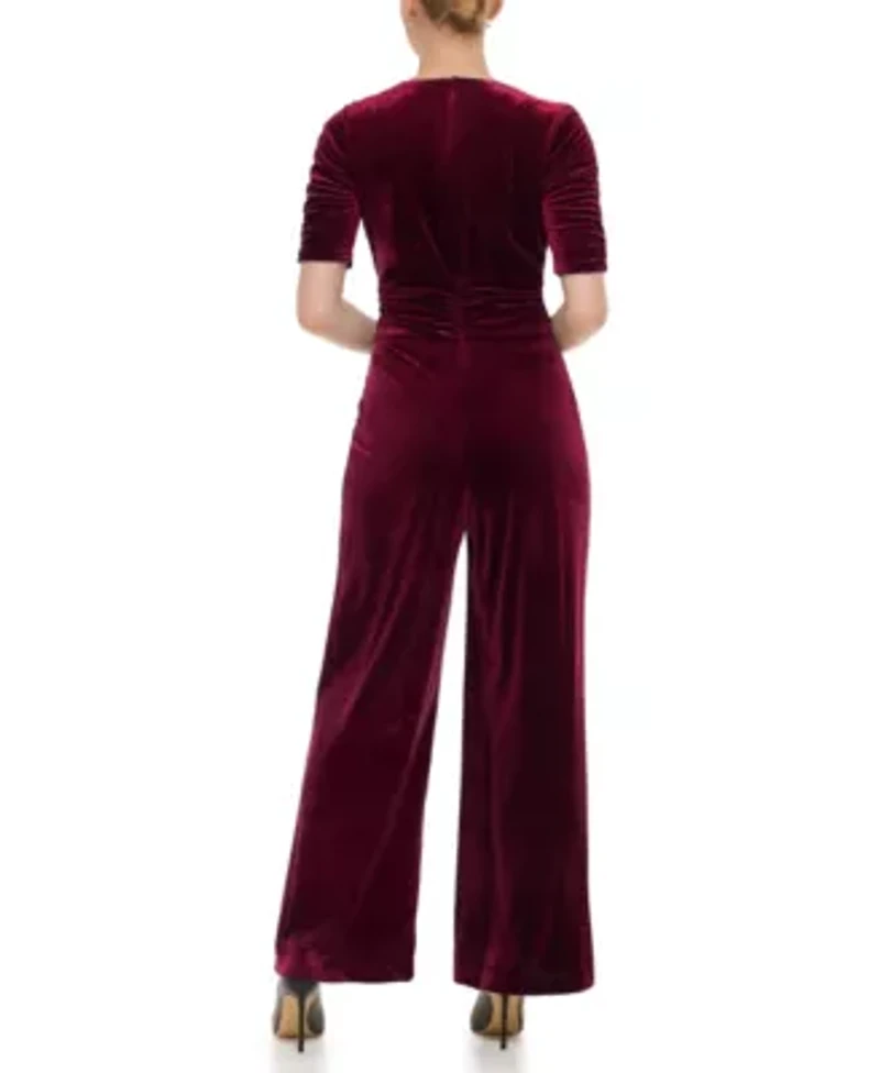 VELVET TWIST FRONT JUMPSUIT