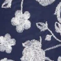 Sleeveless Embroidered on Mesh Midi Dress