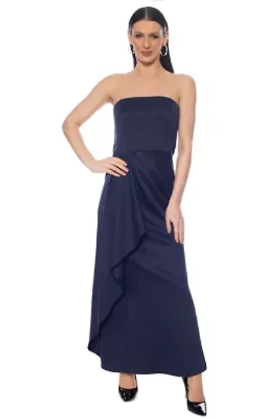 Strapless Drape Side Gown