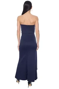 Strapless Drape Side Gown