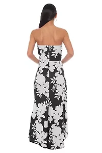 Strapless Drape Side Gown