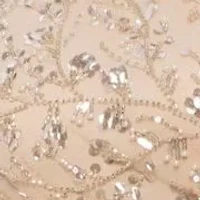 One Shoulder Beaded Mesh Gown