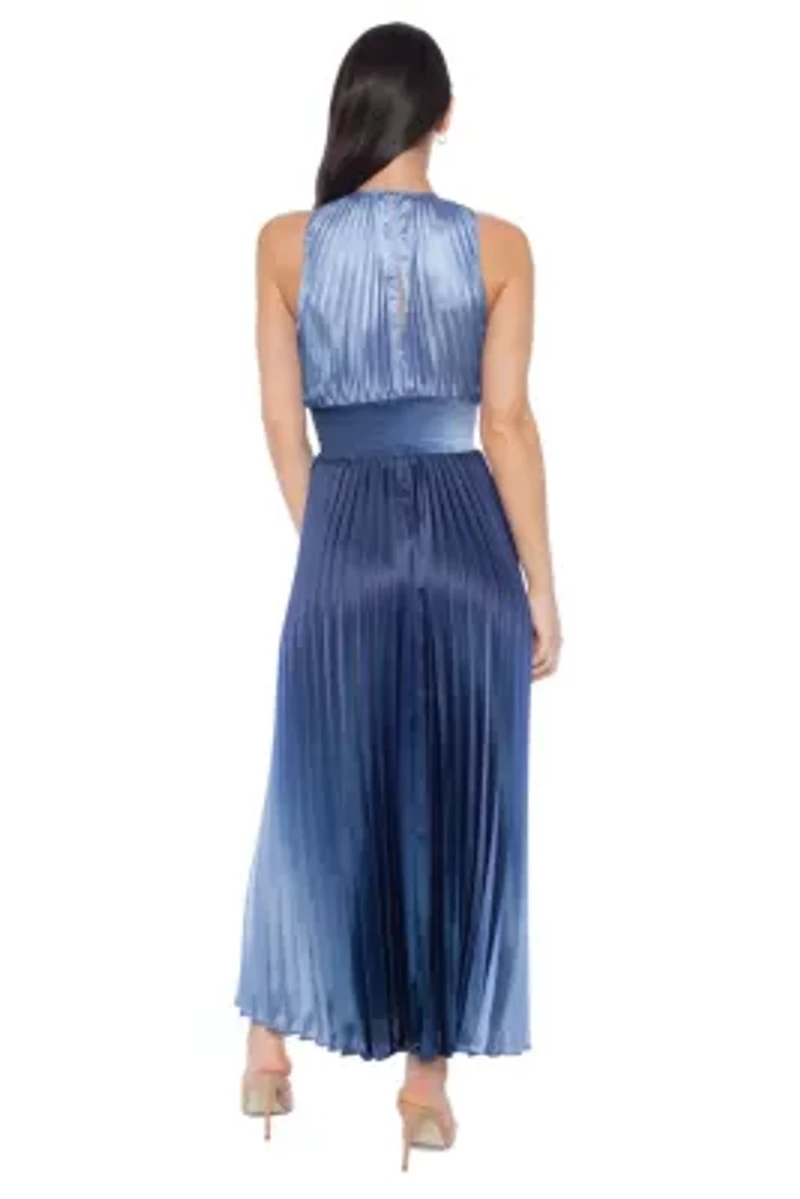 Charmeuse Umbra Halter Dress