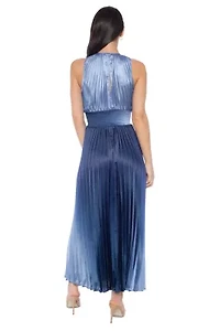 Charmeuse Umbra Halter Dress