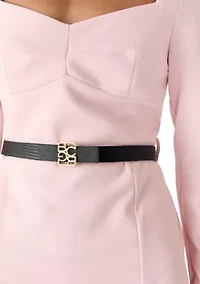 Women's Long Sleeve Solid Scuba Shift Dress