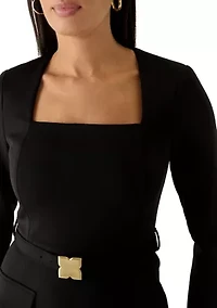 Women's Long Sleeve Scuba Dress