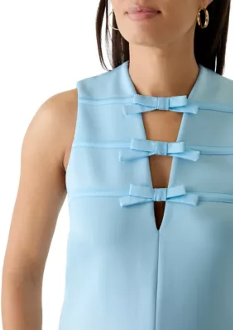 Women's Sleeveless Bow Shift Dress