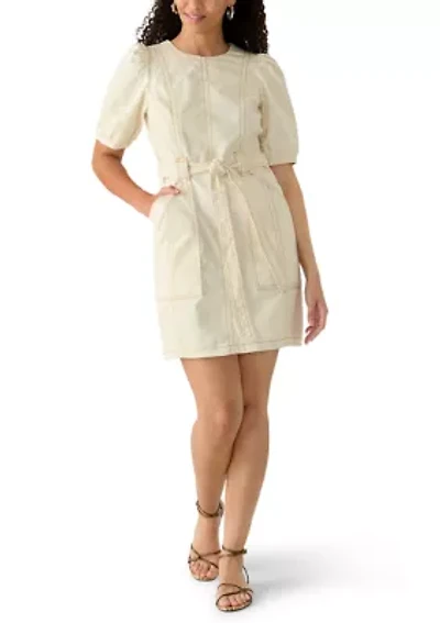 Women's Short Puff Sleeve Shift Dress