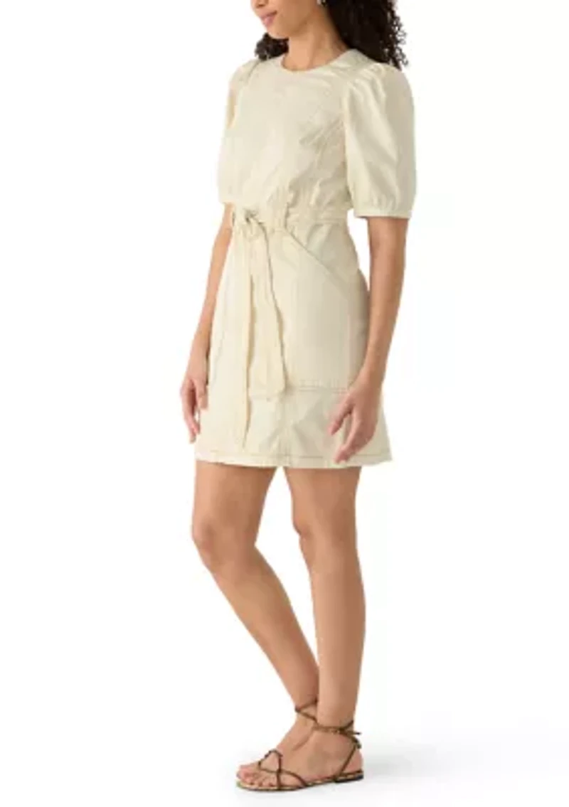 Women's Short Puff Sleeve Shift Dress