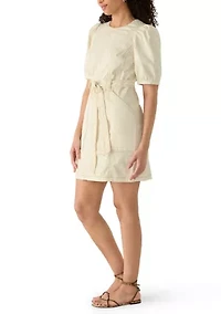 Women's Short Puff Sleeve Shift Dress