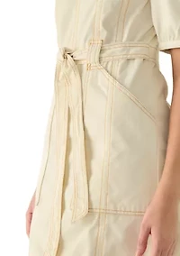 Women's Short Puff Sleeve Shift Dress