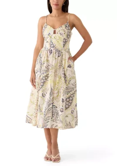 Women's Sleeveless Printed A-Line Dress
