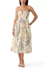 Women's Sleeveless Printed A-Line Dress