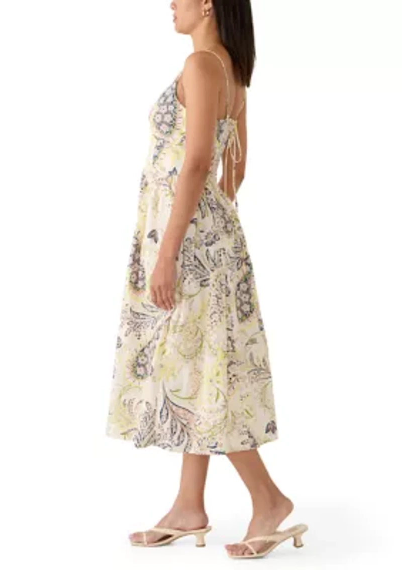 Women's Sleeveless Printed A-Line Dress