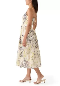 Women's Sleeveless Printed A-Line Dress