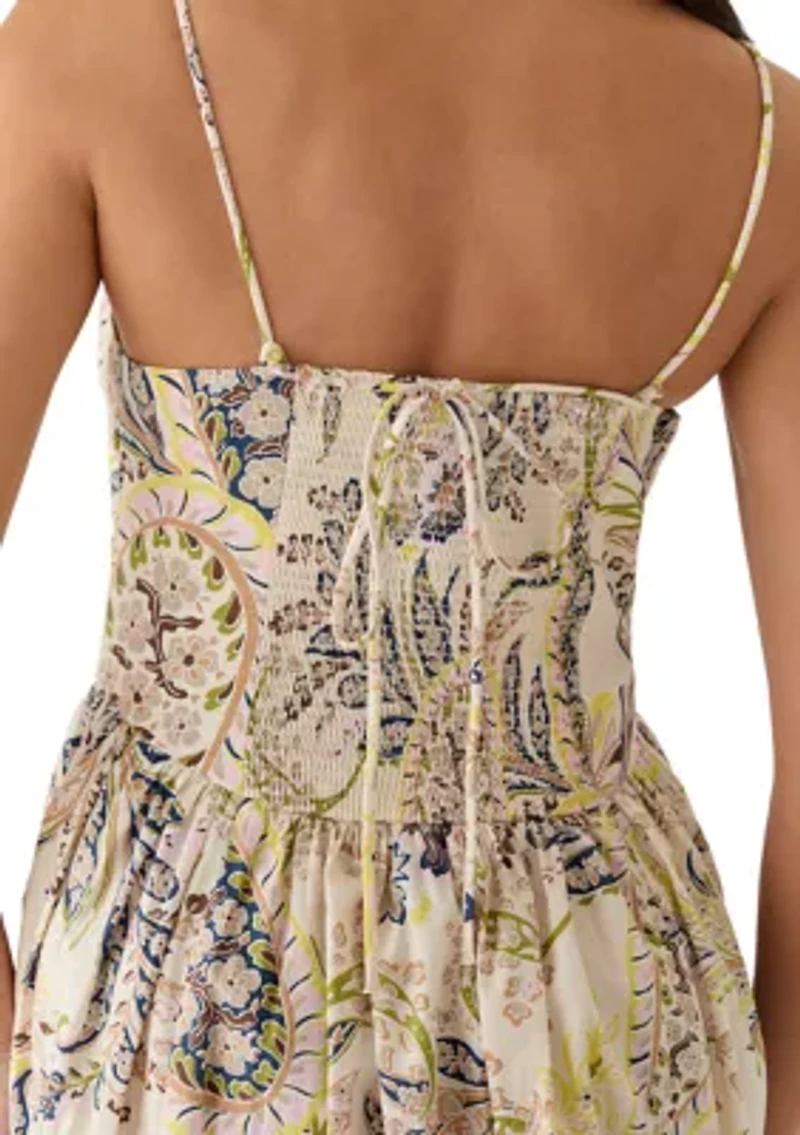 Women's Sleeveless Printed A-Line Dress