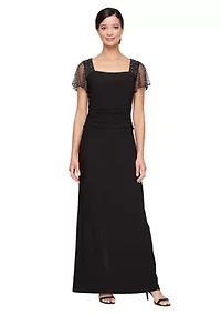 LONG RUCHED WAIST DRESS