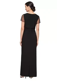 LONG RUCHED WAIST DRESS