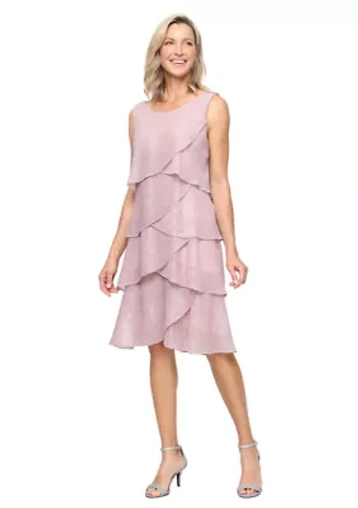 SLEEVELESS TIERED DRESS