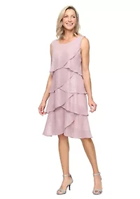 SLEEVELESS TIERED DRESS