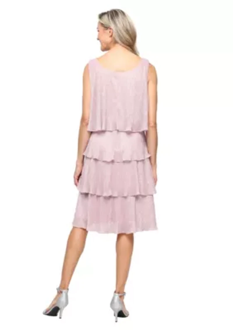 SLEEVELESS TIERED DRESS