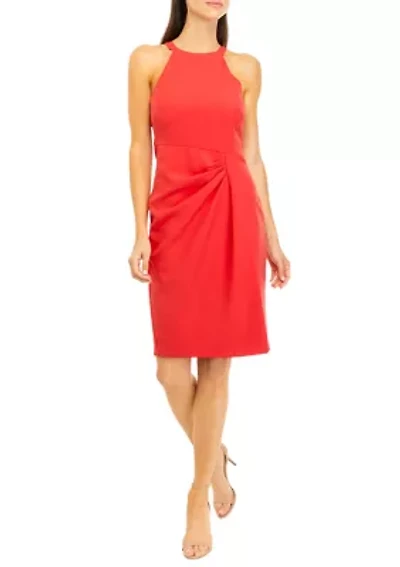 Laguna Halter Side Tuck Bodycon Dress