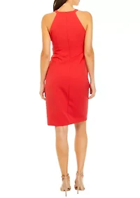 Laguna Halter Side Tuck Bodycon Dress