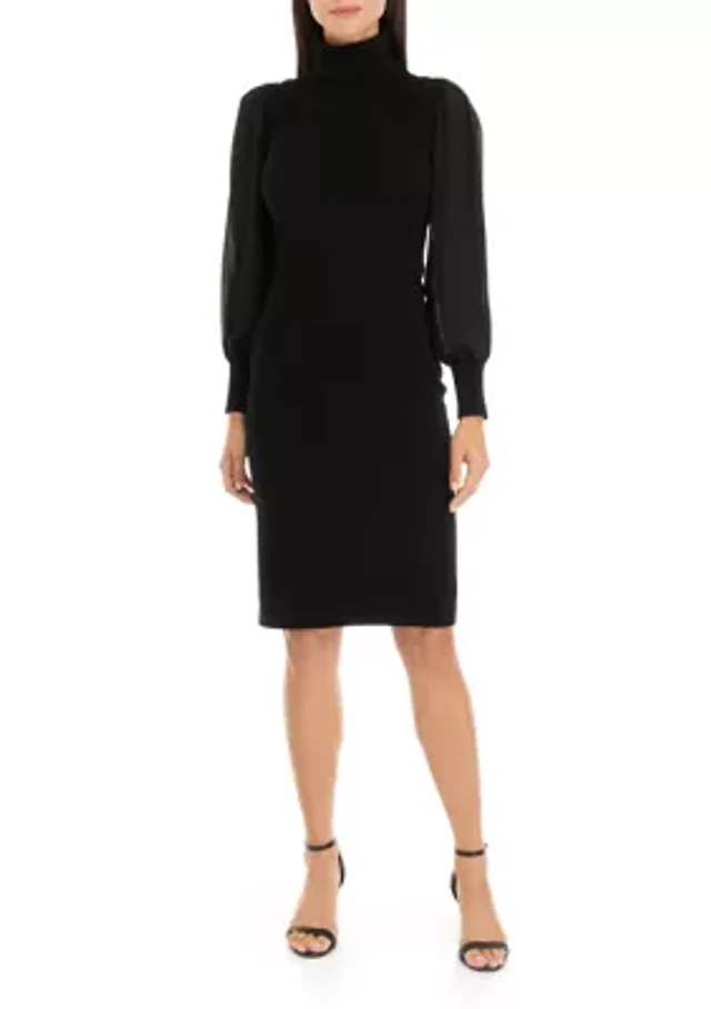 Vince Camuto Women's Long Sleeve Turtleneck Shift Dress | The Summit