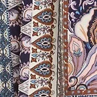 Women's Balloon Sleeve Mock Neck Printed Dress