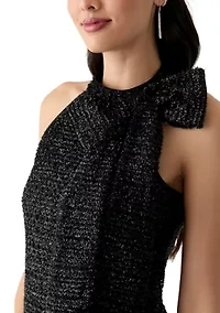 Women's Sleeveless Bow Sheath Dress