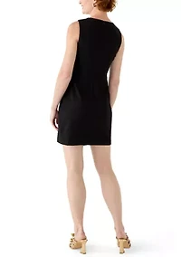 Women's Sleeveless Scuba Sheath Dress