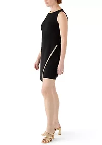 Women's Sleeveless Scuba Sheath Dress