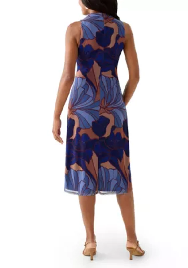 Women's Sleeveless Sheath Midi Dress