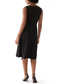 Women's Crew Neck Sheath Dress