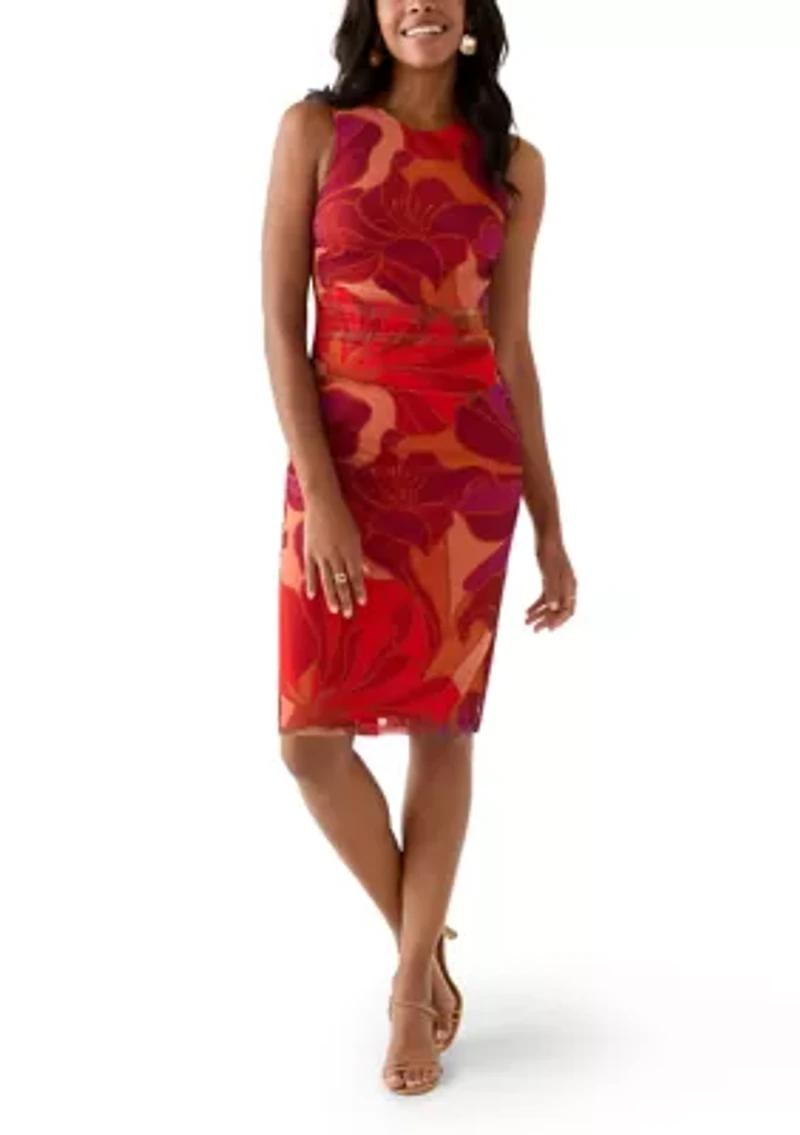 Women's Sleeveless Sheath Midi Dress